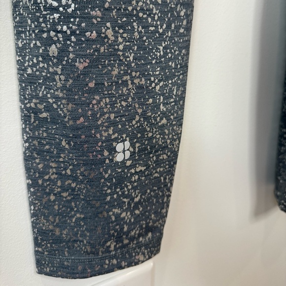 Sweaty Betty Full Length Gray Leggings Silver Sparkle Ankles  (XXL) - Picture 4 of 7